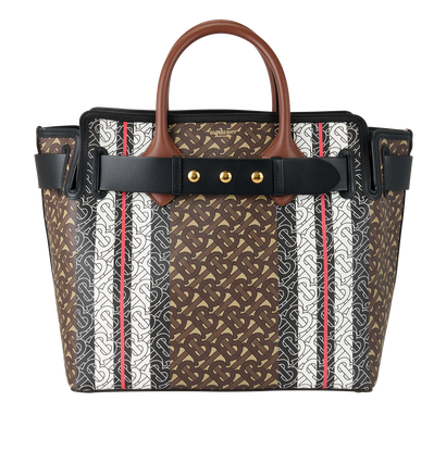 The Medium Monogram Stipe-E, front view
